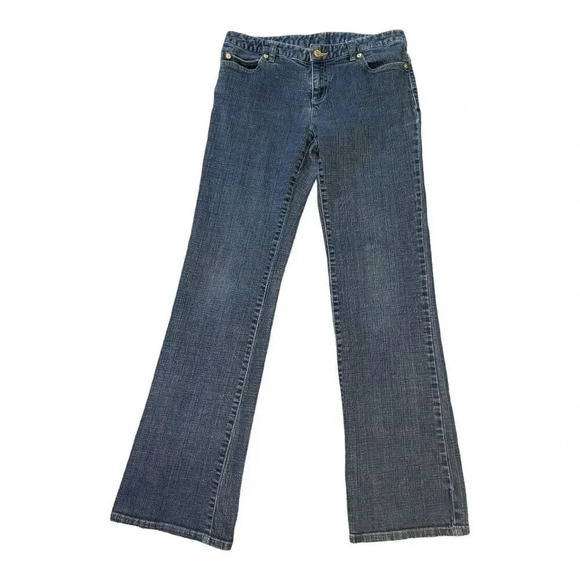 Michael Kors Women's Bootcut Jeans Size 6 Dark Wash Gold Details‎ - Picture 1 of 6